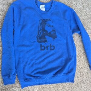 Blue Graphic  Sweater
